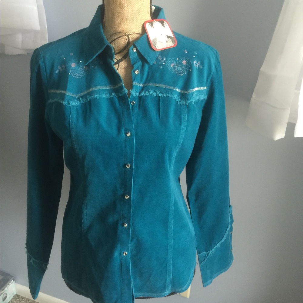 River Canyon Blues NEW button down corduroy shirt